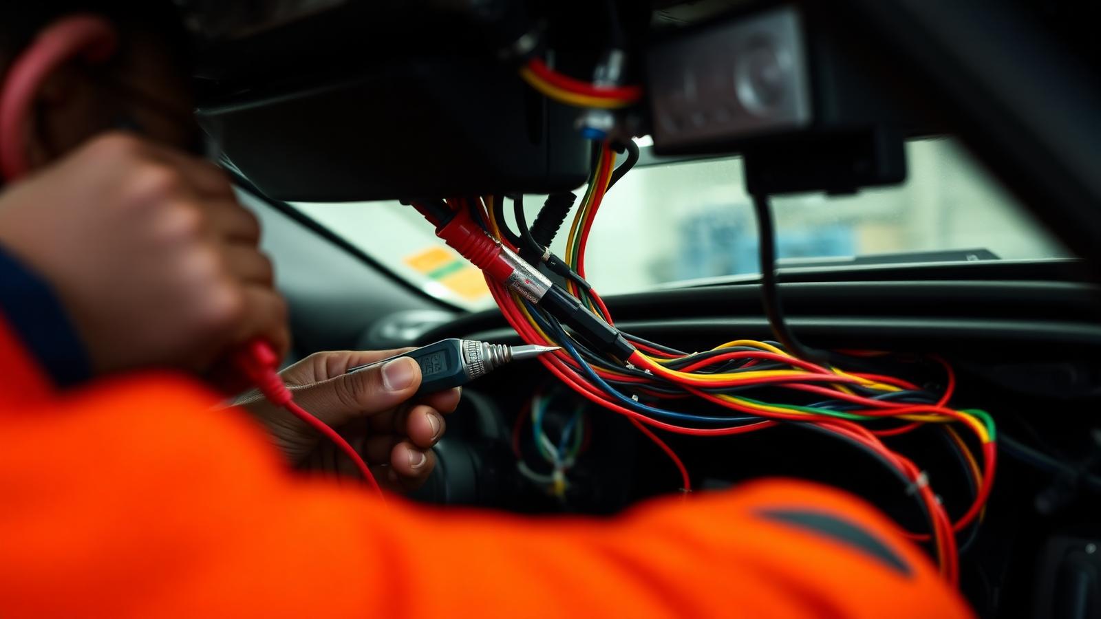 Vehicle electronics & wiring — dashboard work